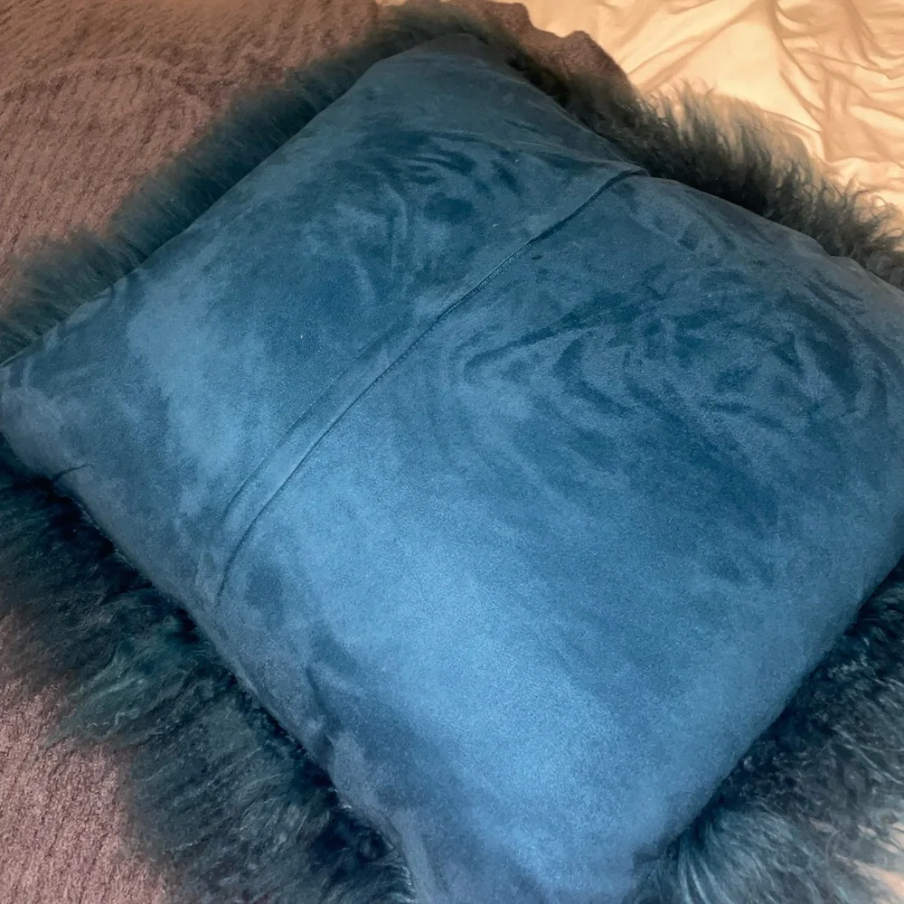 Calypso Saint Barths Fur Pillow Teal